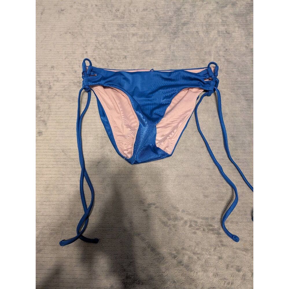 💚 ALYNED TOGETHER Women's Classic Lace Up Bikini The Shana Blue XS